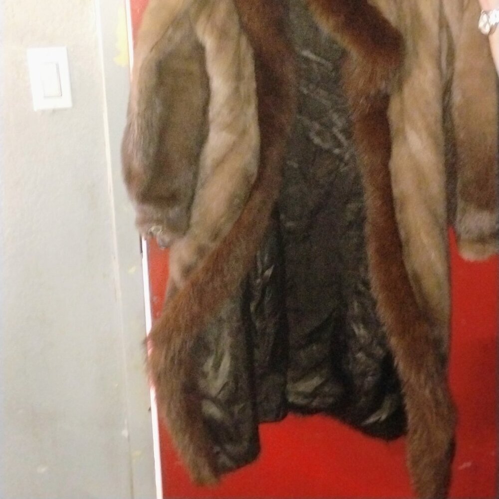 Full length mink fur coat